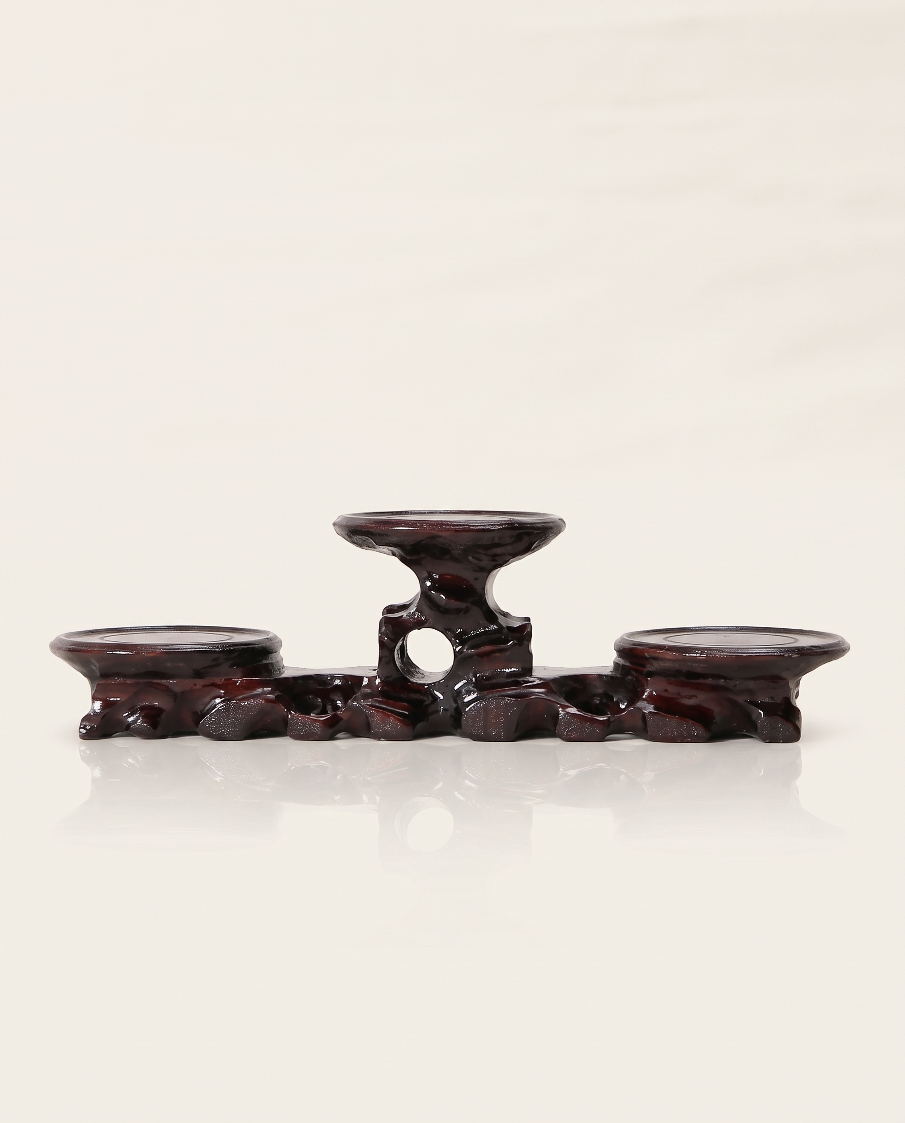 Carved Rosewood Display Stand 30cm