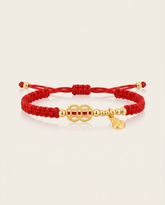 Coins with Hulu Red String Bracelet
