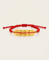 Five Emperors Coin Red String Bracelet