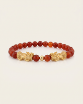 Fortune Charm | Mini Pixiu Dragon Red Agate Bracelet