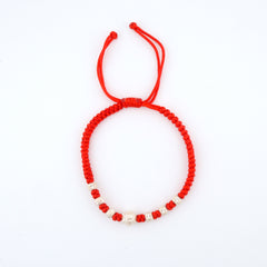 Six Character Mantra Blessing Adjustable Red String Bracelet