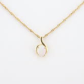 Handmade Australian Solid Coober Pedy Opal Pendant Necklace in 18k Gold