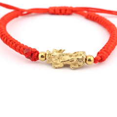 Pixiu Dragon Adjustable Red String Bracelet