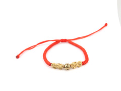 Double Pixiu Dragon Adjustable Red String Bracelet