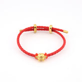Zodiac Adjustable Red Leather String Bracelet