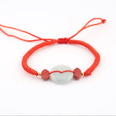 Pixiu Dragon with Cinnabar Auspicious Clouds Red String Bracelet