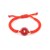Cinnabar Charm Adjustable Red String Bracelet