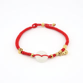 Jade with Hulu Health Charm Red String Bracelet