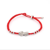Pixiu Dragon with 6 Beads Red String Bracelet
