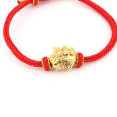 Wealth Pig Charm Red String Bracelet