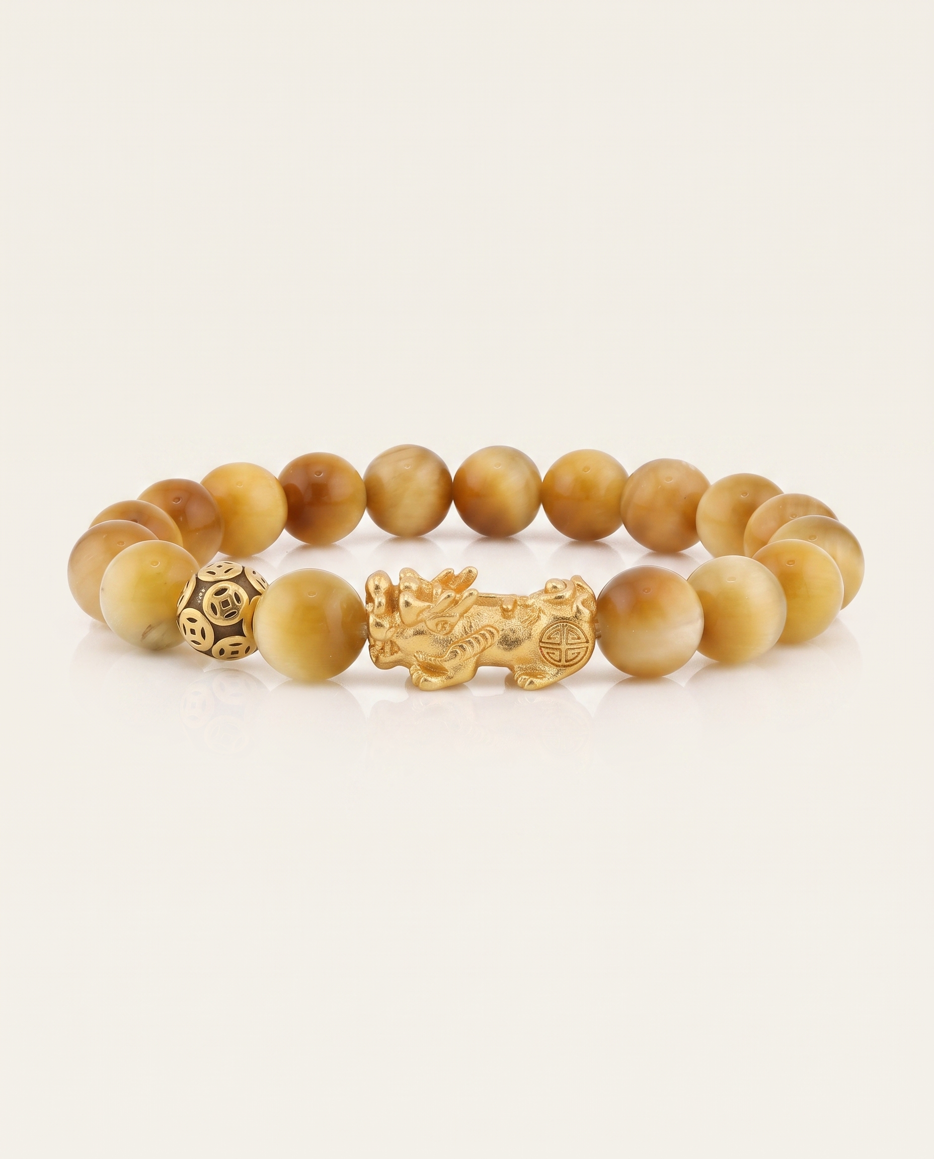 Mini Confidence Charm | Pixiu Dragon Light Tiger Eye Bracelet