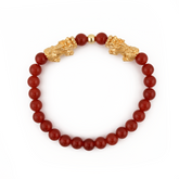 Fortune Charm | Mini Pixiu Dragon Red Agate Bracelet