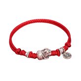 Pre order only: Silver Baby Pixiu Dragon Red String Bracelet (ready in April)