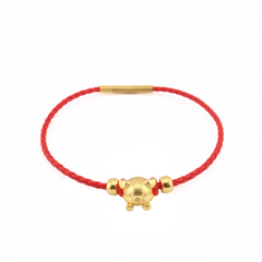 Zodiac Red Leather String Bracelet