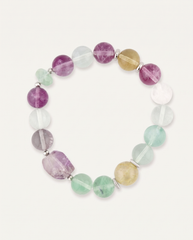 Amethyst, Fluorite & Rutilated Quartz Bracelet photo 2