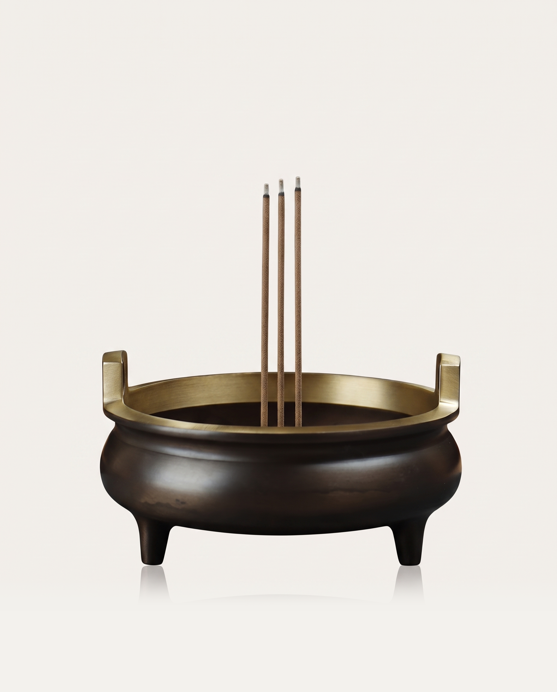 Black Brass Tripod Incense Censer