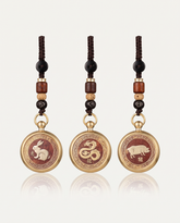 Brass Zodiac Cinnabar Keyring
