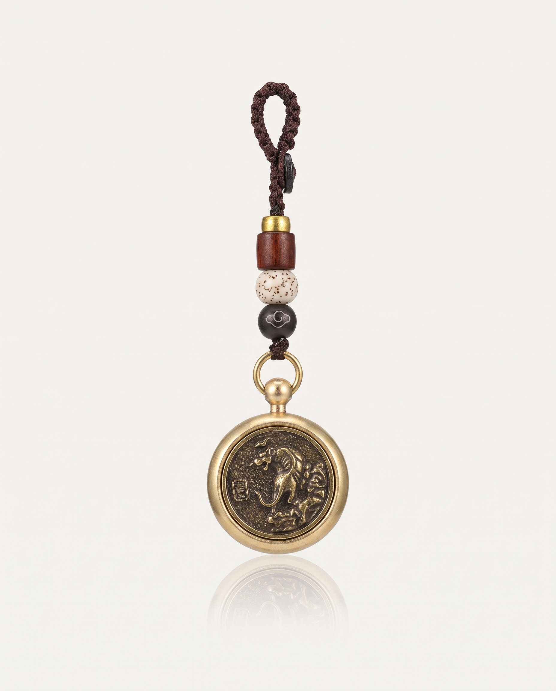 Brass Zodiac Coin Keyring