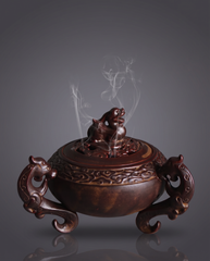 brown incense burner
