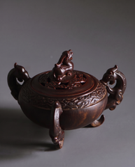brown incense burner