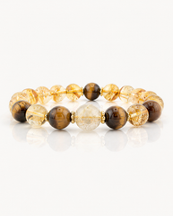 Citrine & Tiger Eye Bracelet angled studio shot