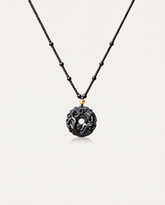 coiled pixiu obsidian pendant necklace