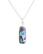 Handmade Australian Boulder Opal Pendant Necklace Sterling Silver Earth Pillar