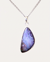 river flame solid australian opal necklace