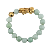 Harmony Charm | Pixiu Dragon Light Green Jade Bracelet