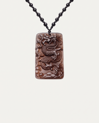 ice obsidian dragon necklace