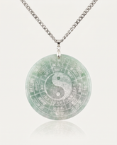 jade yin yang bagua necklace
