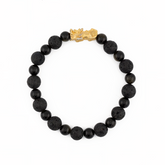 Grounding Charm | Mini Pixiu Dragon Lava Rock Bracelet