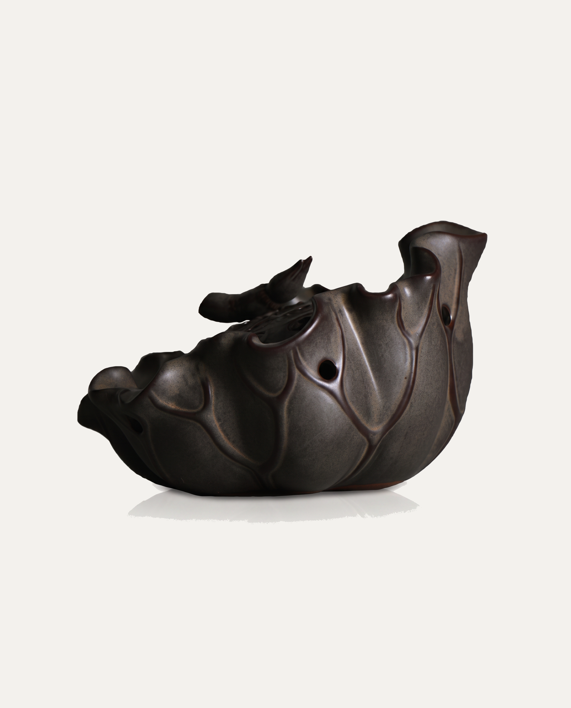 Lotus Leaf Ceramic Incense Burner hero