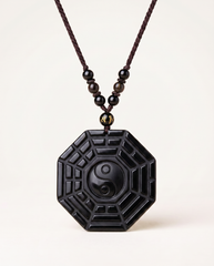 obsidian bagua necklace