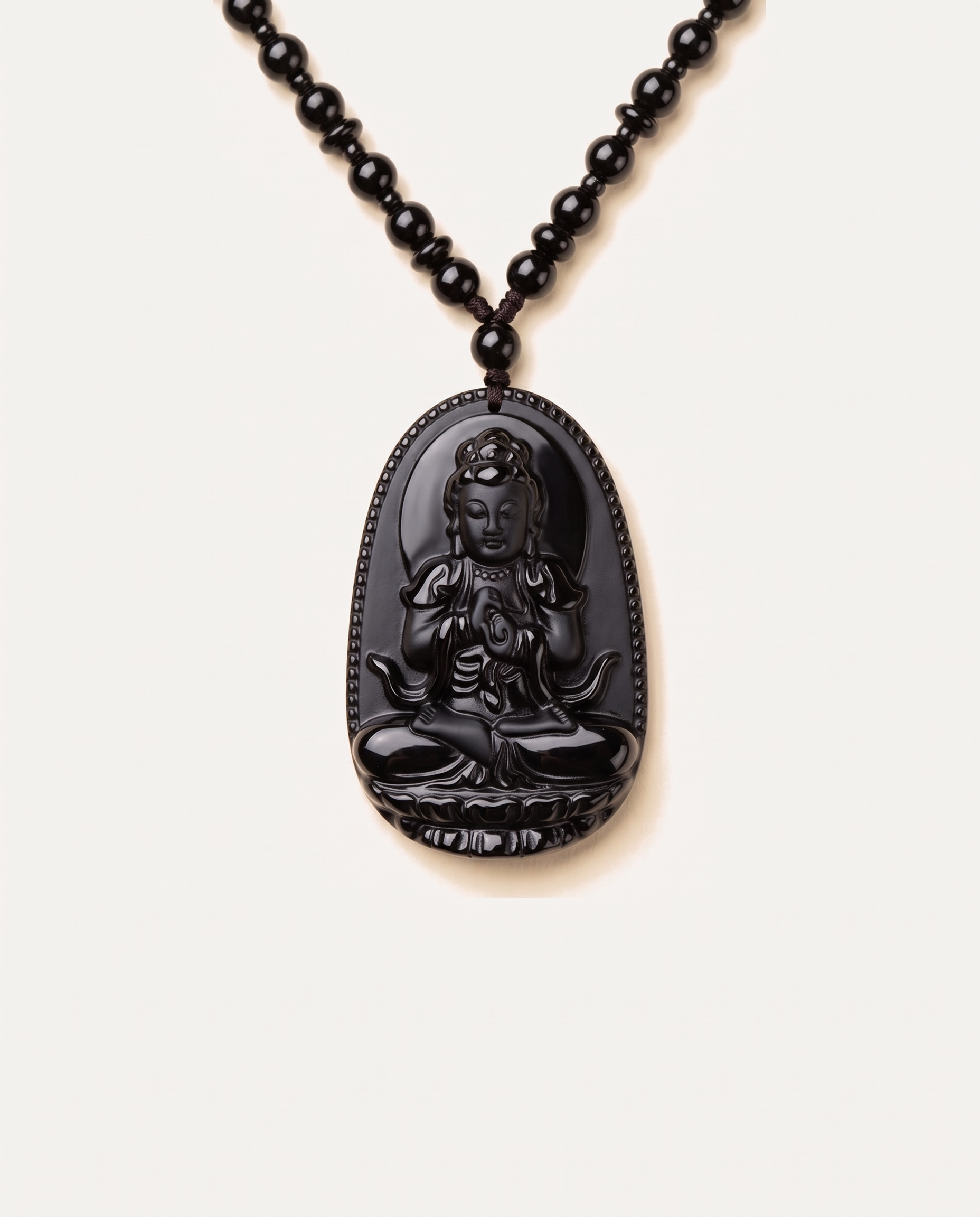 obsidian guardian buddha necklace vairocana
