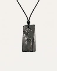 Raw Shungite Pendant Necklace, 10 to 20g stone on black cord