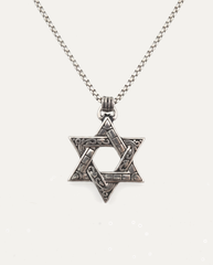 Six-pointed star titanium steel necklace