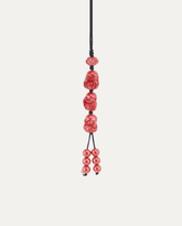 Three Monks Cinnabar Hanging Charm, studio photo