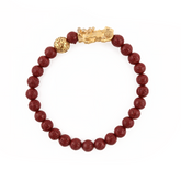Prosperity Charm | Mini Pixiu Dragon Red Cinnabar Bracelet