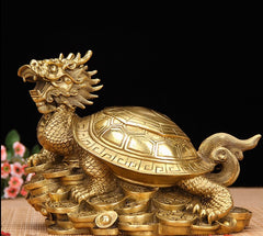 Brass Dragon Turtle Statue, alternate view