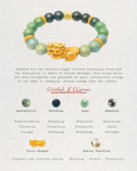 Iron Fortune Pixiu Bracelet, side view