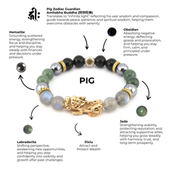 Pig Zodiac Pixiu Bracelet | Steadfast Prosperity