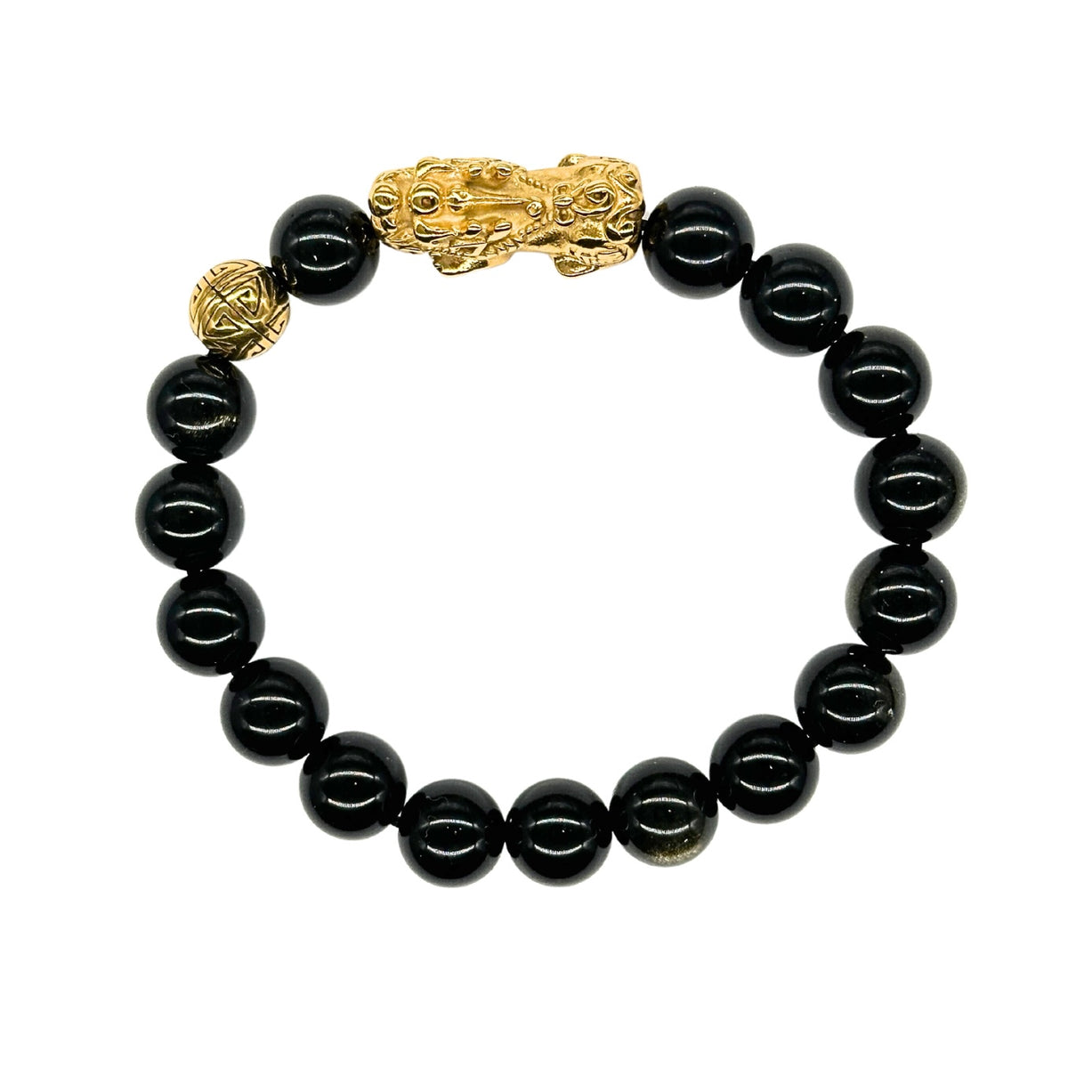 Wealth Charm | Pixiu Dragon Obsidian Bracelet