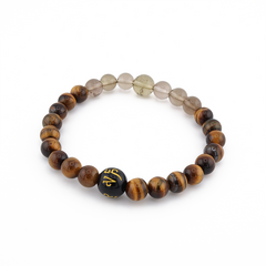 Smoky Quartz with Tiger Eye Bracelet