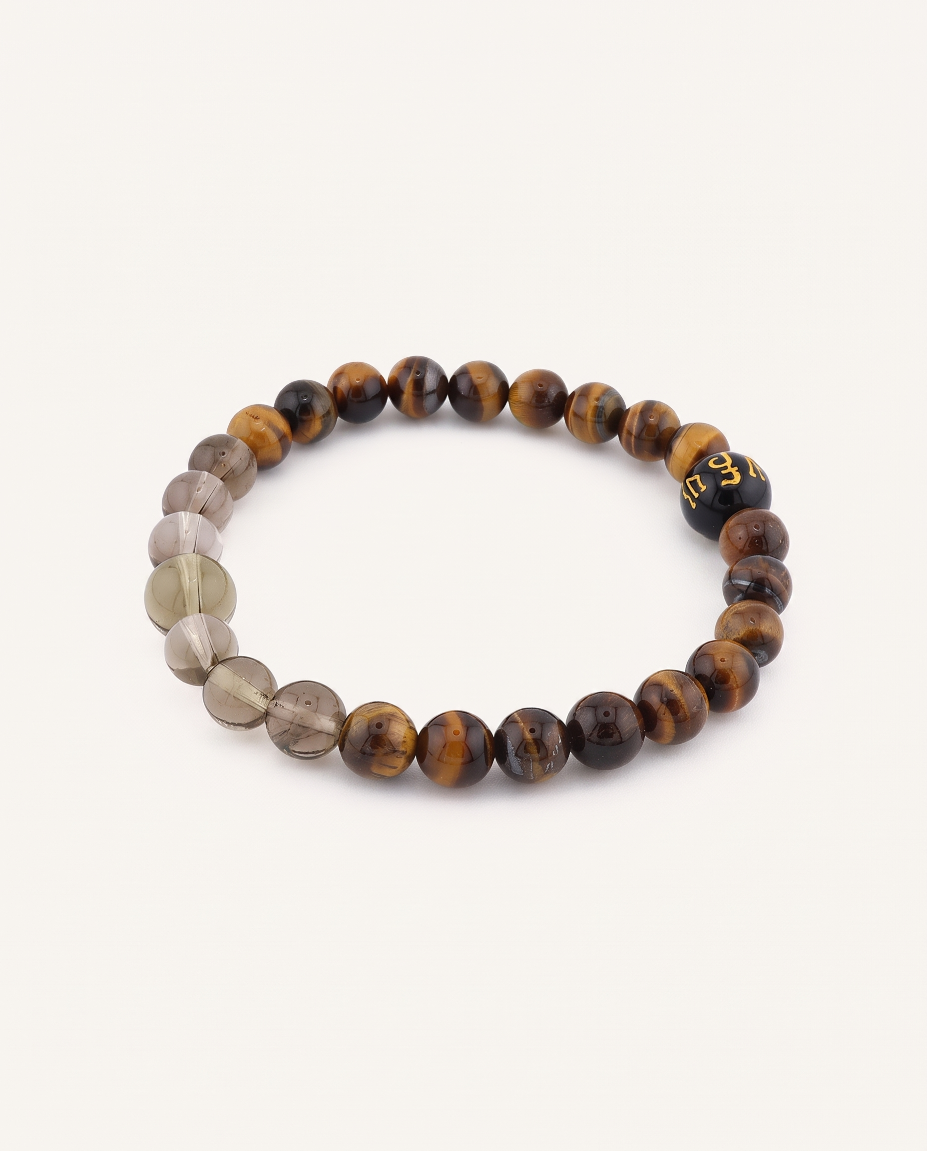 Smoky Quartz with Tiger Eye Bracelet, alternate view