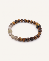 Smoky Quartz with Tiger Eye Bracelet, alternate view