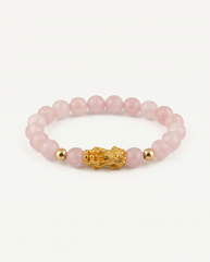 Blessing Charm | Pixiu Dragon Rose Quartz Bracelet, alternate view