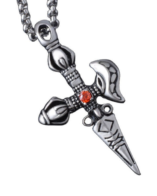 Titanum Steel Protection Necklace, alternate angle (2)