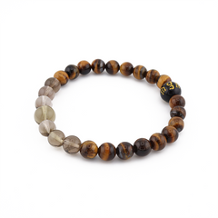 Smoky Quartz with Tiger Eye Bracelet