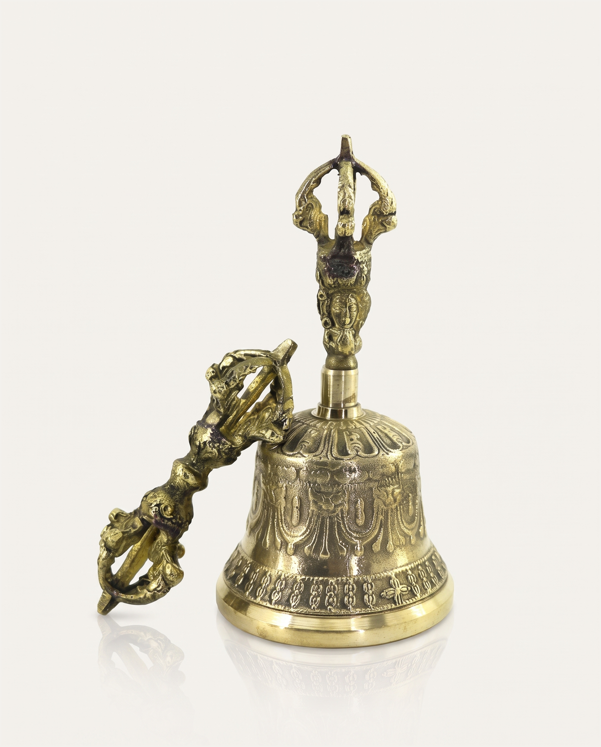 Brass Vajra Bell and Dorje